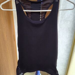 Athleta Black Ruched Cut Out Tank Top